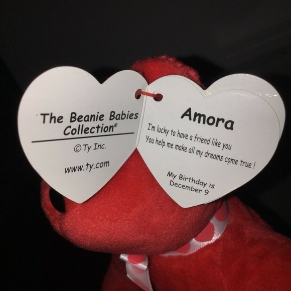 Lot of 2 TY Beanie Babies Valentine Armore & Amora - Picture 11 of 12